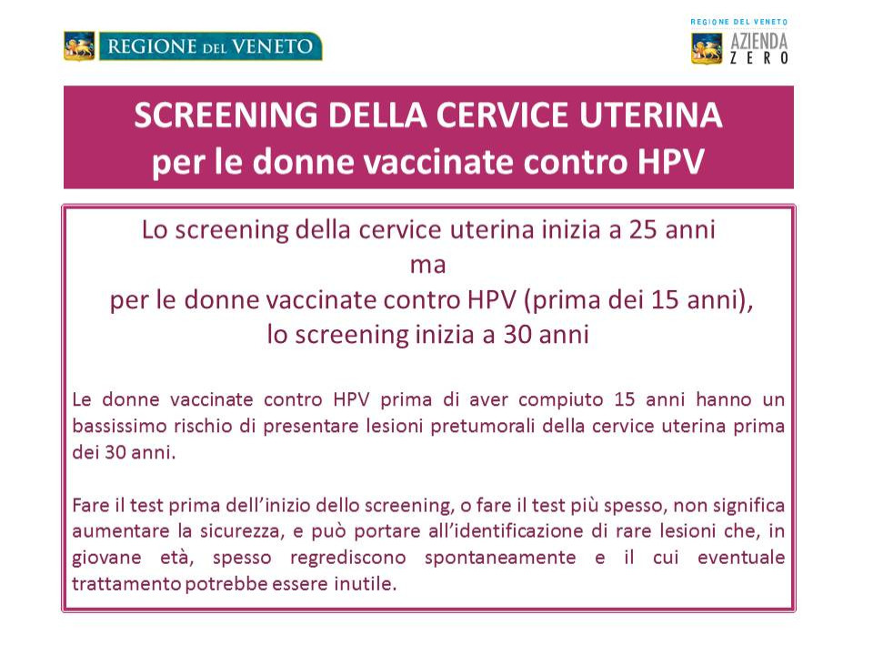 Portale ULSS 3 - Screening del carcinoma della cervice uterina